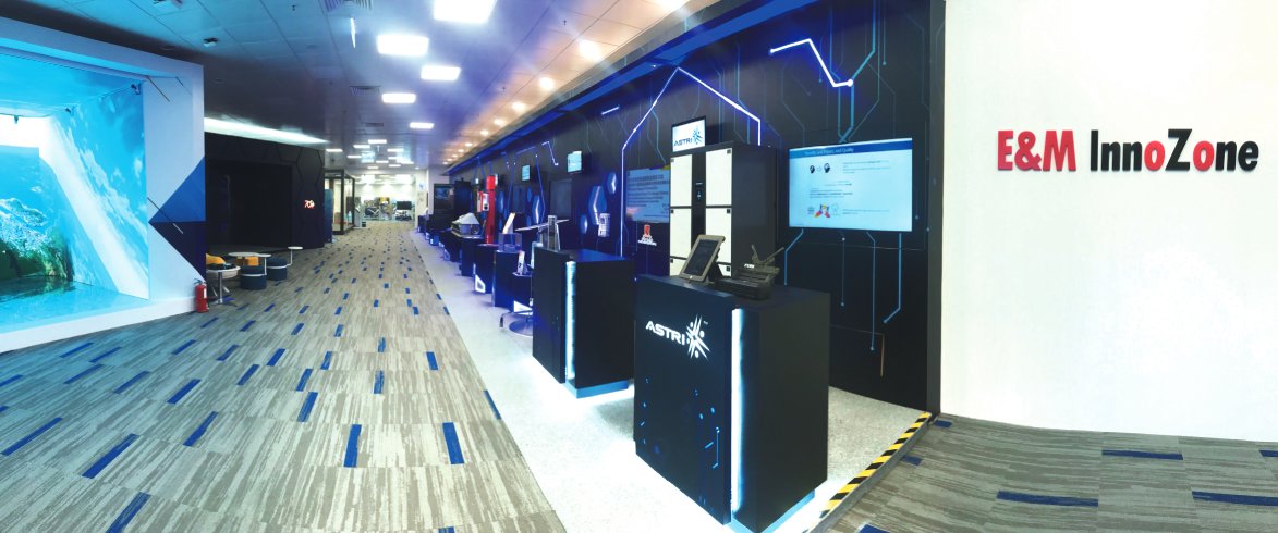 部分經機電創科網上平台成功配對的項目於機電署總部大樓的機電創科專區展示。